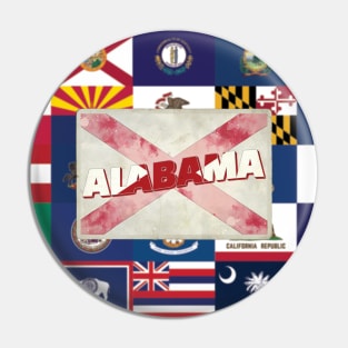 Alabama vintage style retro souvenir Pin