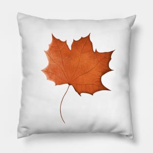 Autumn maple leaf red orange Pillow