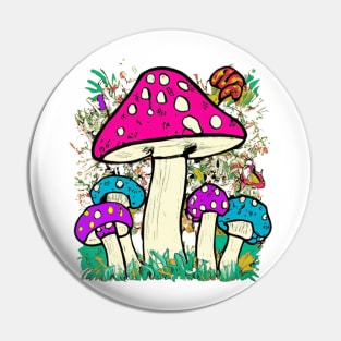 Mushroom Design Pin