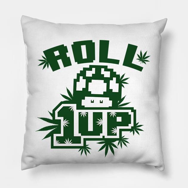 Roll 1up Mushroom Logo Pillow by Illustrious Graphics 