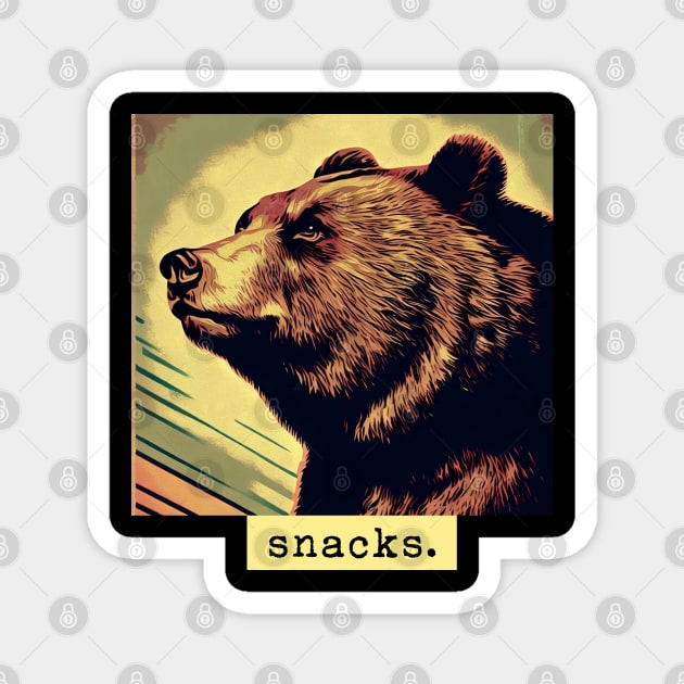 Bear snacks Magnet by REDWOOD9