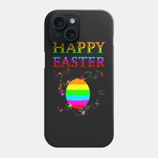 Rainbow Easter Egg with Spring Flower Fireworks Phone Case