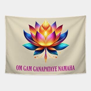 Lotus Flower Mantra Tapestry