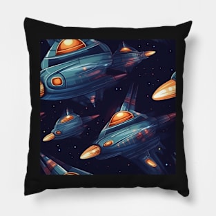 Spaceship Pattern Pillow