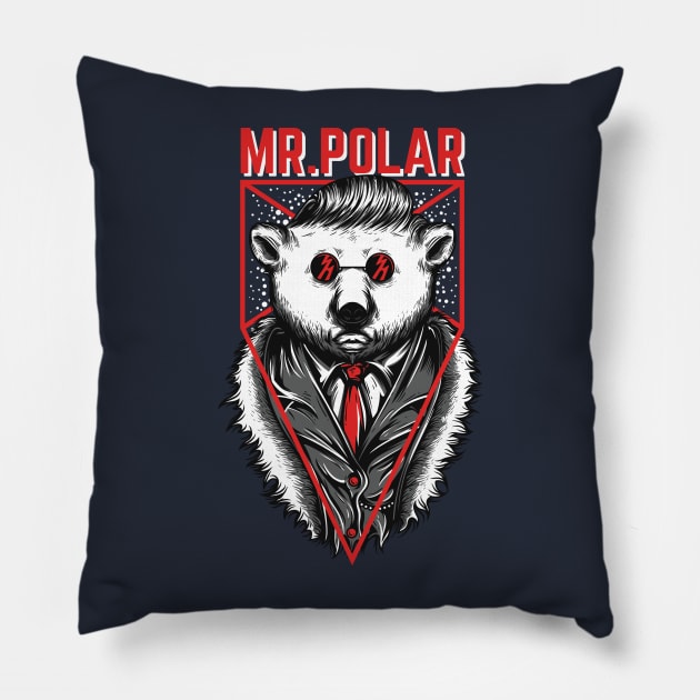 Mr Polar Pillow by Stellart