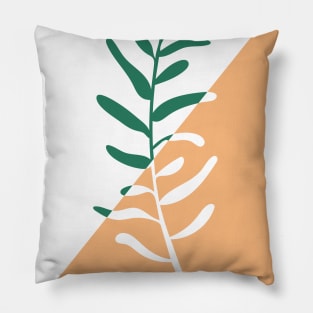 Modern minimal style olive tree branch illustration Pillow