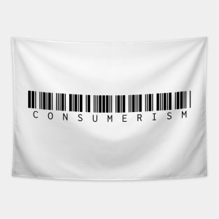 Consumerism – Black – Big Logo Tapestry