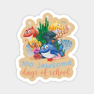 100 Jawsome Days Of School, Gift Idea For Students, 100 Days Of School Magnet