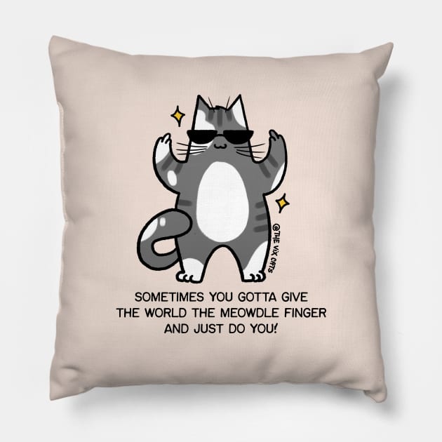 Middle finger cat pillow cheap