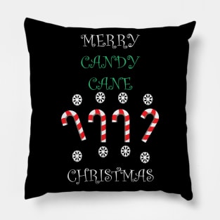 Merry Candy Cane Christmas Pillow