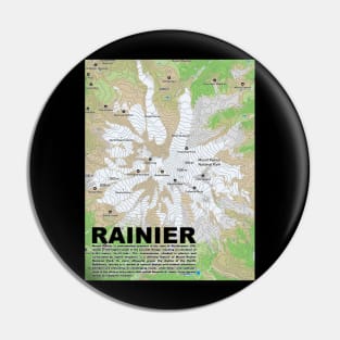 Summit Serenity: Rainier Elevation Map Pin