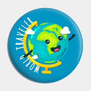 World Traveler Pin