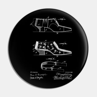 Burial Shoe Vintage Patent Drawing Pin