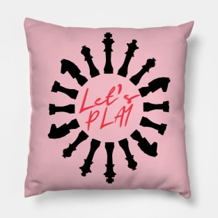 Let's Play - Chess Player Game Pillow