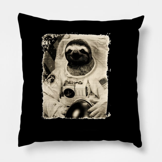 Sloth Astronaut Pillow by ThomaneJohnson