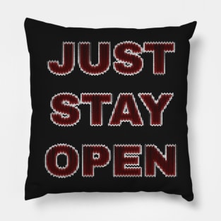 JustStayOpen Just Stay Open Reopen California Red Digital Pillow