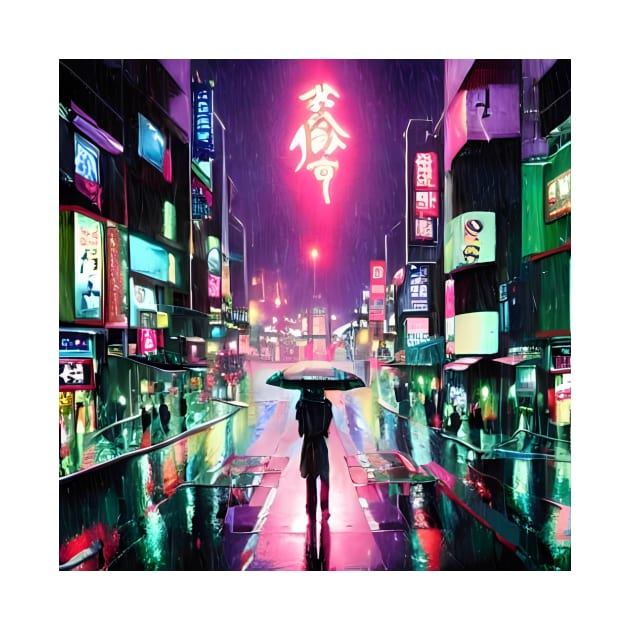 Neo Tokyo - The Last Man - Night Lights by Trendy-Now