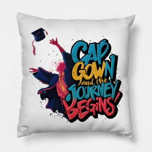 Journey of Triumph - Graduation Celebration Pillow