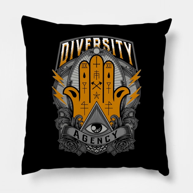 Diversity Agency Pillow by Tonymidi Artworks Studio