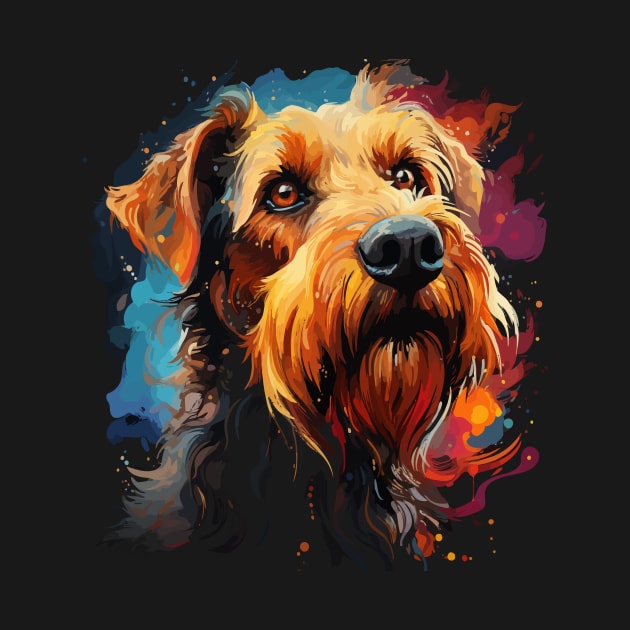 Airedale Terrier Rainbow by JH Mart