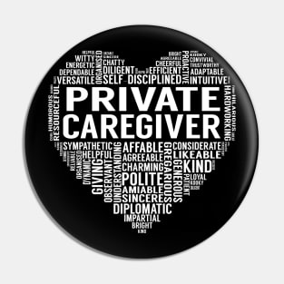 Private Caregiver Heart Pin
