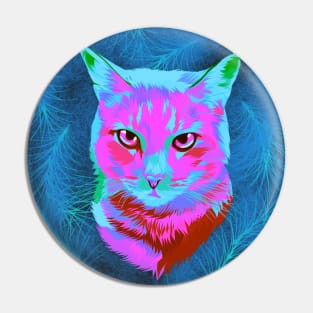 Cat in pop art Pin