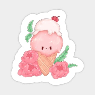 Delicious strawberry ice cream Magnet