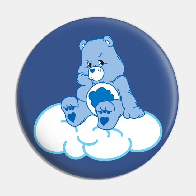 Grumpy Bear pouting on cloud Pin by tailspalette