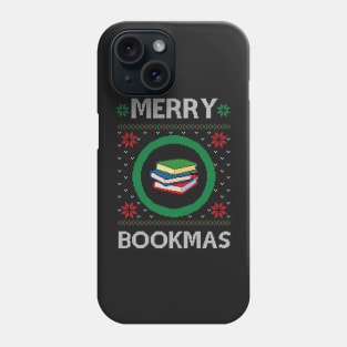 Merry Bookmas Christmas Knitted Texture for Book Readers Phone Case