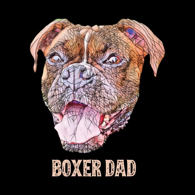 Boxer Dad Father's Day Gift by DoggyStyles