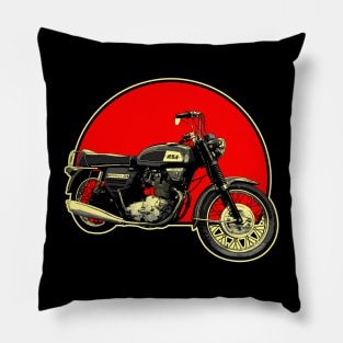 Rocket 3 1969 Retro Red Circle Motorcycle Pillow