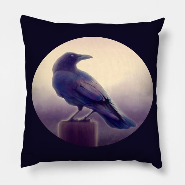 Crow Pillow by DoomedDreamer