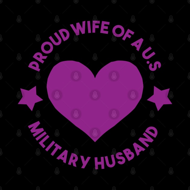 Purple Heart Medal Decoration Proud Wife Of a U.S Military Husband by A Comic Wizard