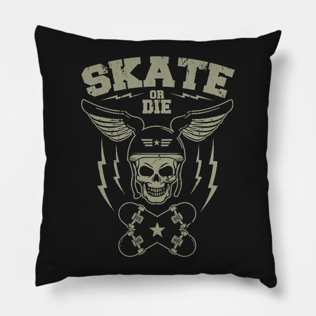 Skate or die Pillow by Durro