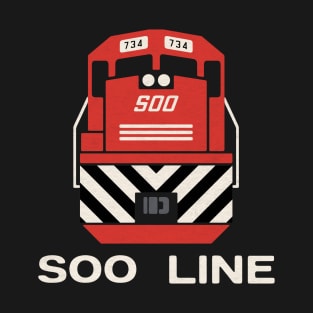 Soo Line Railroad Train Engine T-Shirt T-Shirt