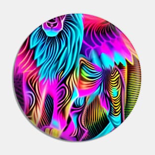 Glowing lion Pin