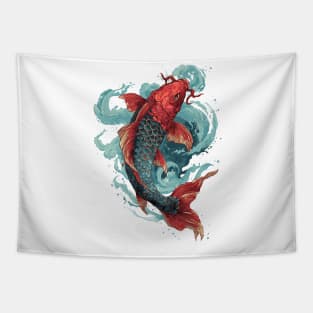 Lucky Japanese Koi Tapestry