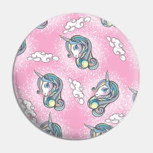 Unicorn pattern rainbow magical Pin