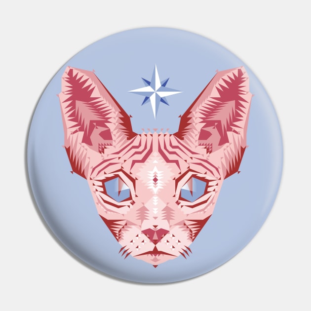 Sphynx Cat Rose Pin by chobopop