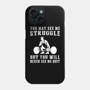 Unstoppable Iron Warrior: A Funny T-Shirt for Dedicated Lifters! Phone Case