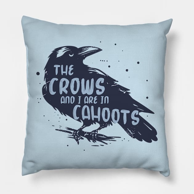 Crow Friend T-Shirt, Corvid Tee, Gifts for Bird Lovers, Crows and Ravens, Birdwatching Gift Pillow by CreativeSalek