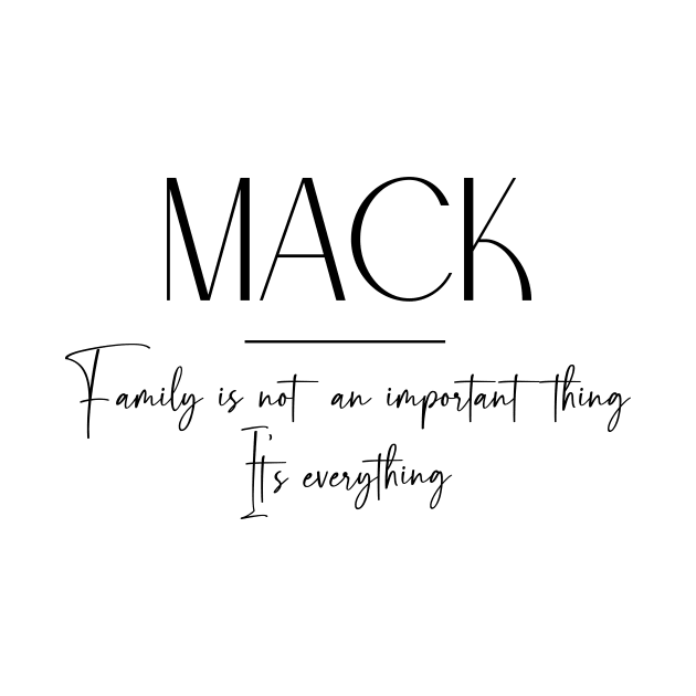 Mack Family, Mack Name, Mack Middle Name by Rashmicheal