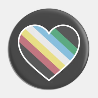 Disability Pride Heart Pin