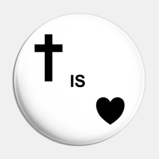 Jesus Love Heart Cross God Gift Christ Forever Pin