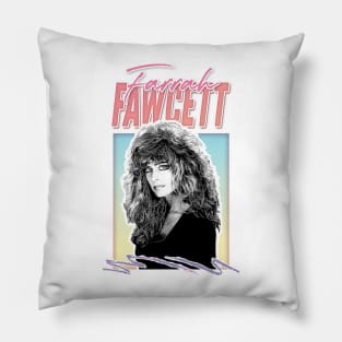 Farrah Fawcett //  Retro Fan Art Design Pillow