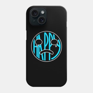 Happy fake crying blue t-shirt Phone Case