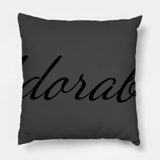 Adorable Positive Typography Art Minimal Design Pillow