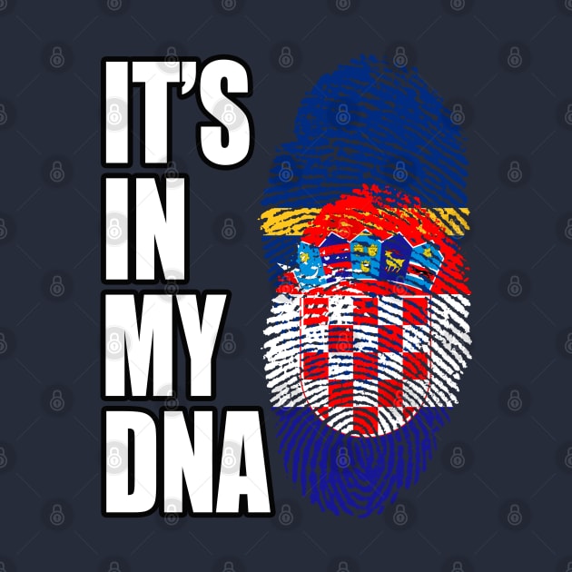 Croatian And Nauruan Mix DNA Flag Heritage by Just Rep It!!