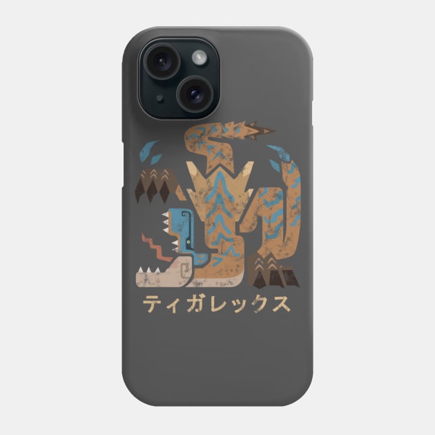 Monster Hunter World Iceborne Tigrex Kanji Icon Phone Case by StebopDesigns