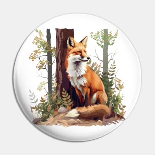 Fox Lovers Pin